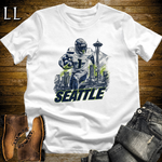 Seattle Football Number 1 T Shirt - White