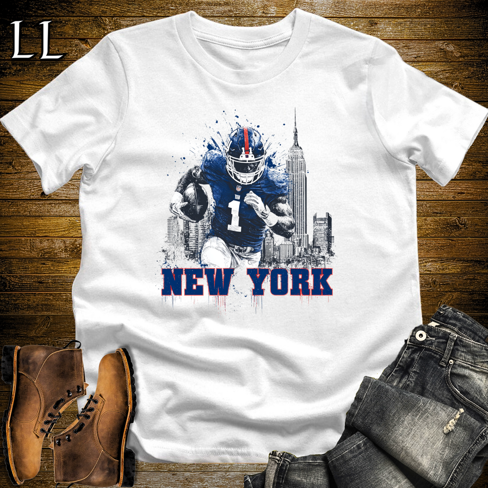 Giants Football Shirt White | New York Fan Tee