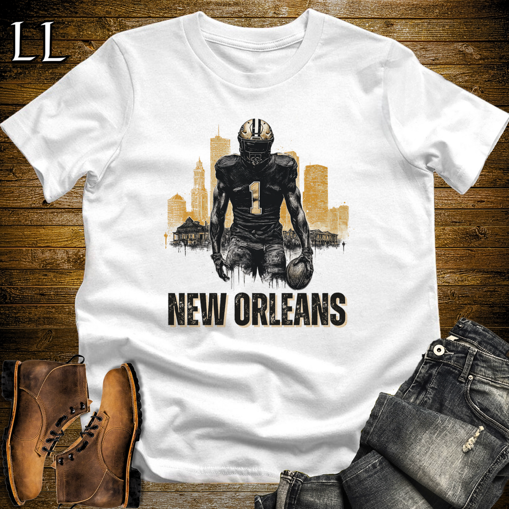 Saints Football Shirt White | New Orleans Fan Tee