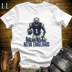 Patriots Football Shirt White | New England Fan Tee