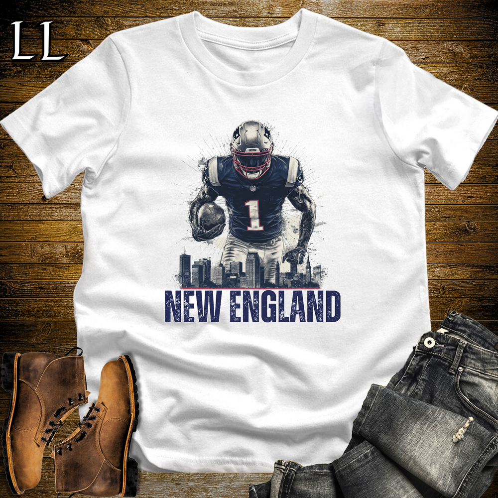 Patriots Football Shirt White | New England Fan Tee