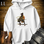 Dreadlocks Skateboard Samurai Hooded Sweatshirt - White