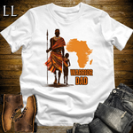 African Warrior Dad Softstyle T Shirt White | Dad Gift African Tee