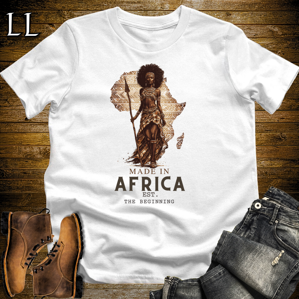 Made In Africa Woman Softstyle T Shirt - White