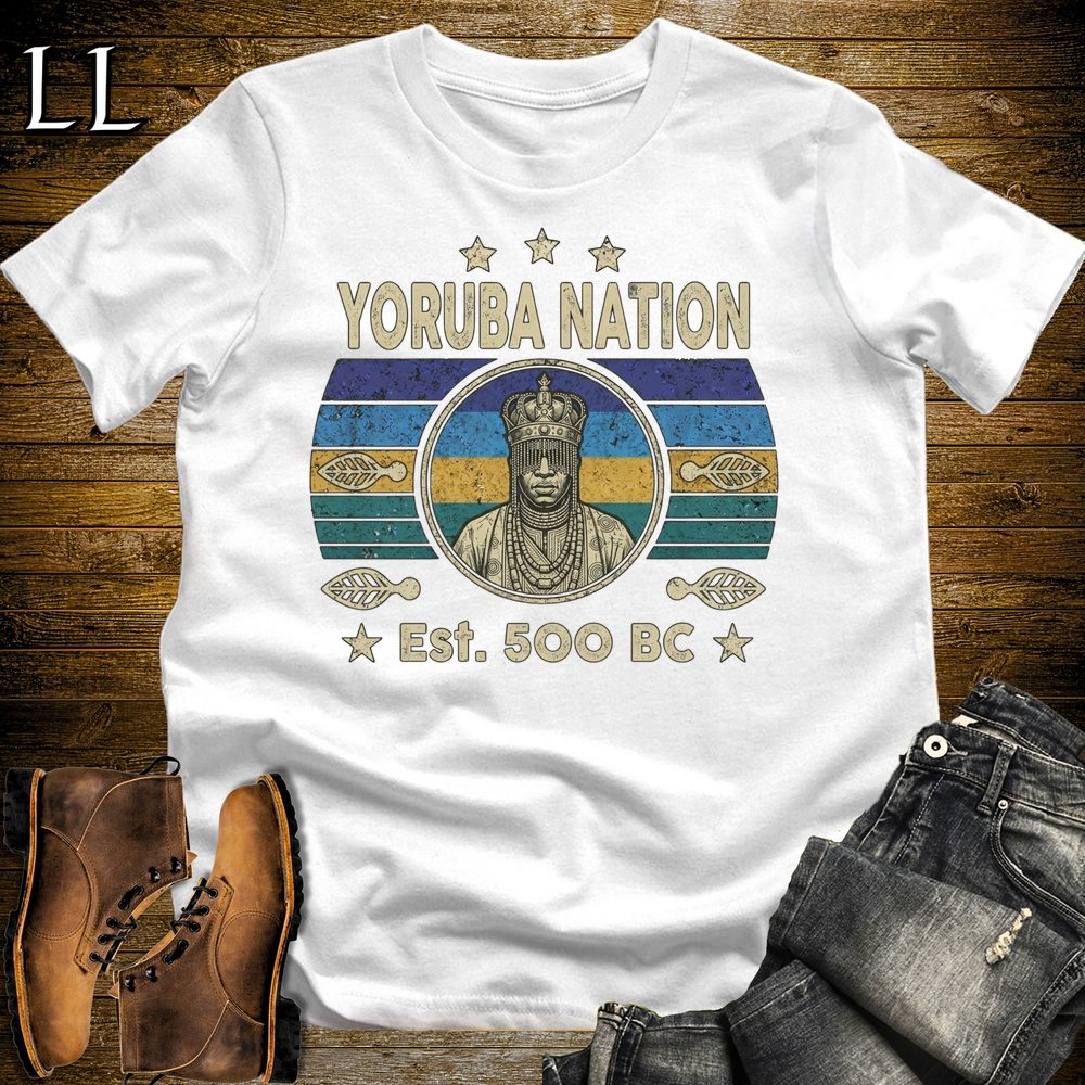 African Yoruba Nation Softstyle T Shirt White | Yoruba Pride Heritage Tee