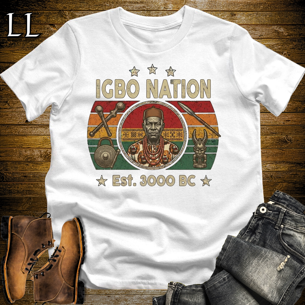 African Igbo Nation Softstyle T Shirt White | Igbo Heritage Tee
