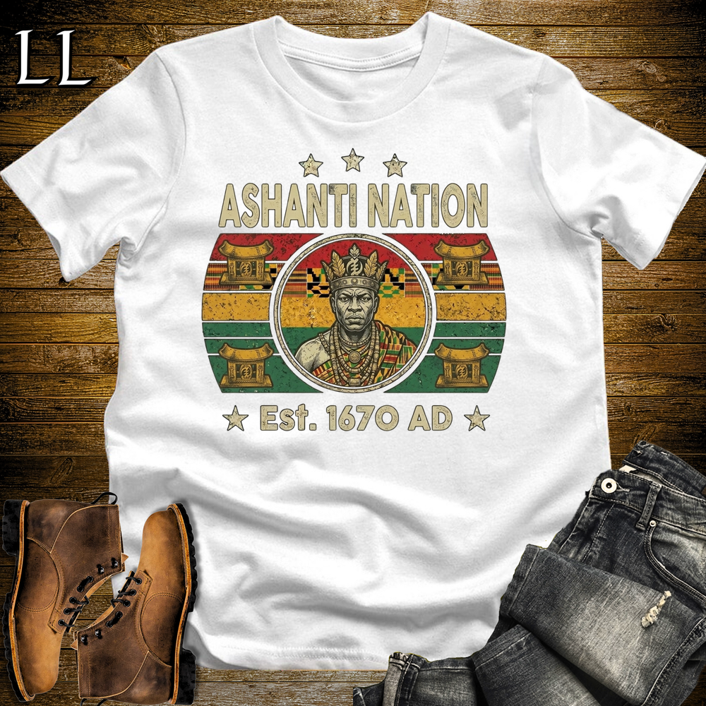 African Ashanti Nation Softstyle T Shirt White | Ashanti Warrior Pride Tee