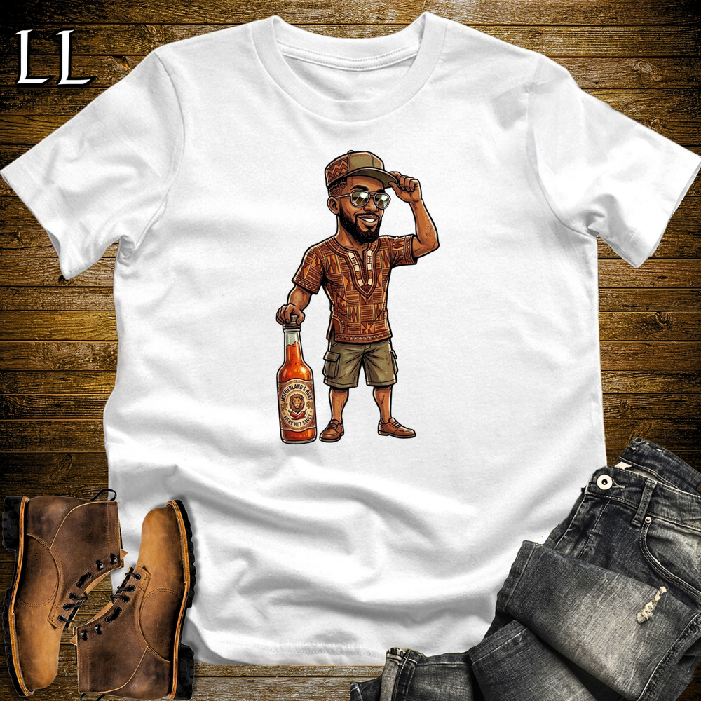 African Hot Sauce T Shirt White | Spicy African Pride Tee