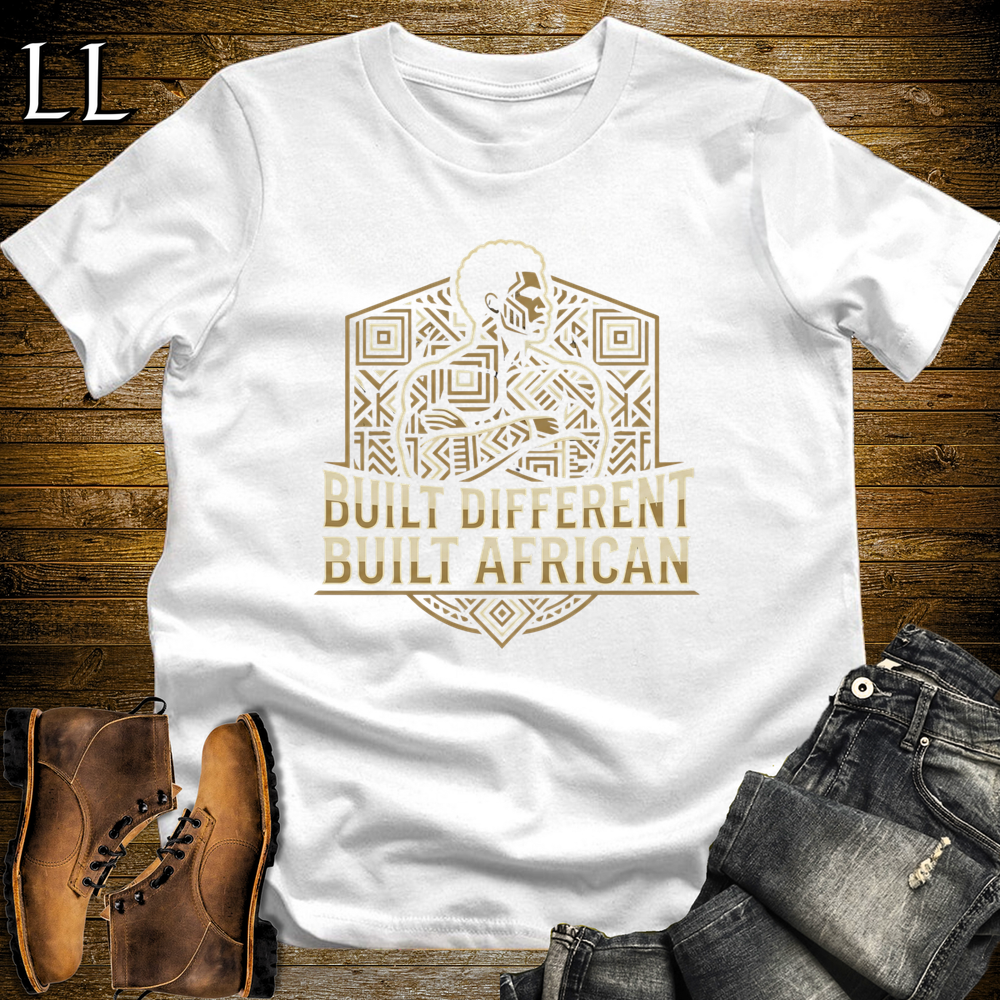 Built Different Built African T Shirt White | African Gift