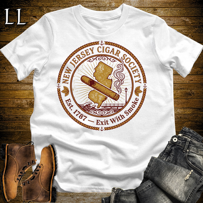 New Jersey Cigar Society T Shirt White | Cigar Lover Gift