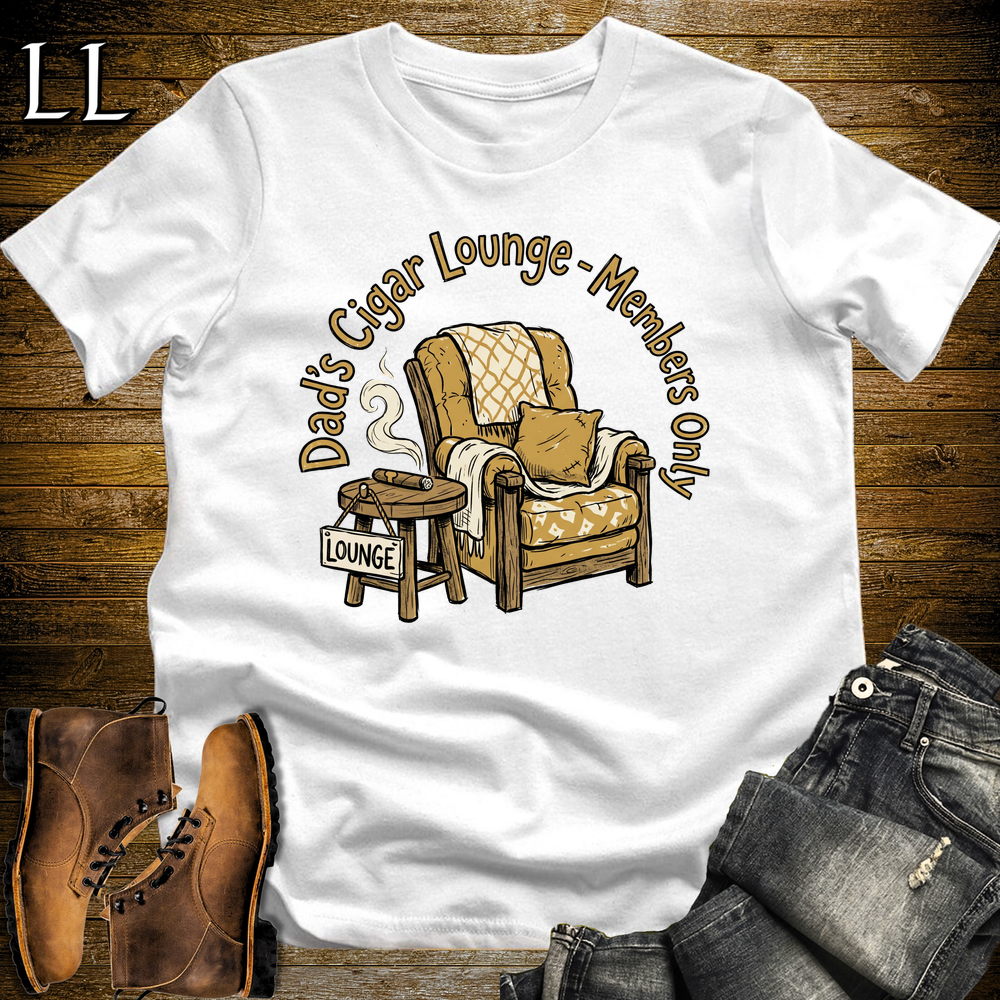 Dads Cigar Lounge Softstyle Tee White | Cigar Lounge Dad Tee