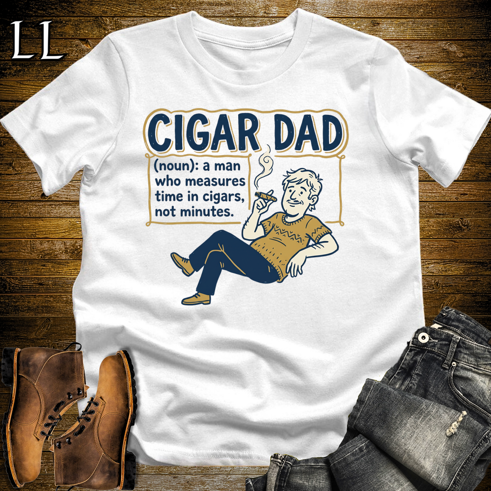 Cigar Dad Softstyle Tee White | Cigar Lover Dad Tee