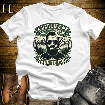 A Dad Like Me Is Hard To Find Green Cigar Softstyle Tee White | Cigar Dad Slogan Tee