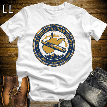 West Virginia Cigar Society Softstyle T Shirt White | Cigar Lover Gift Tee