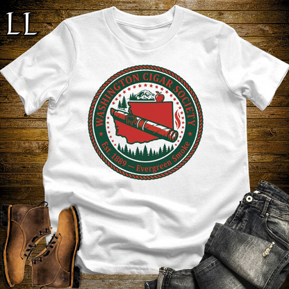 Washington Cigar Society Softstyle T Shirt White | Cigar Lover Gift Tee