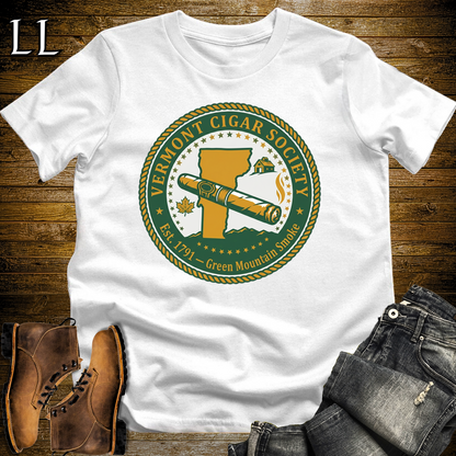 Vermont Cigar Society Softstyle T Shirt White | Cigar Lover Gift Tee