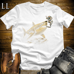 Vintage Cigar Shark Softstyle T Shirt White | Funny Cigar Shirt