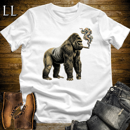 Vintage Cigar Silverback Gorilla Softstyle T Shirt White | Funny Cigar Shirt