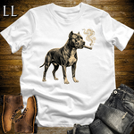Vintage Cigar Pitbull Softstyle T Shirt White | Funny Cigar Shirt