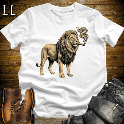 Vintage Cigar Lion Softstyle T Shirt White | Funny Cigar Shirt