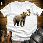 Vintage Cigar Grizzly Softstyle T Shirt White | Funny Cigar Shirt