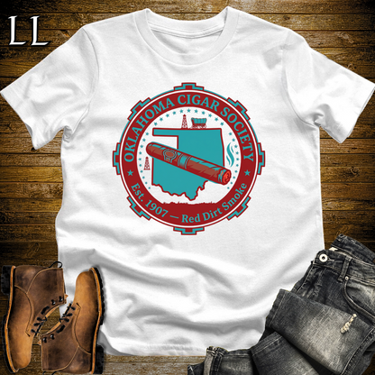 Oklahoma Cigar Society Softstyle T Shirt White | Cigar Lover Gift Tee