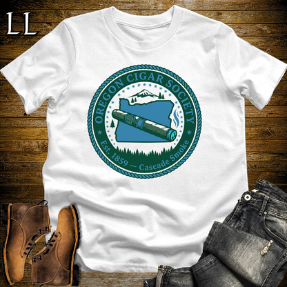 Oregon Cigar Society Softstyle T Shirt White | Cigar Lover Gift Tee