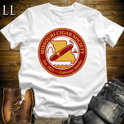 Missouri Cigar Society Softstyle T Shirt White | Cigar Lover Gift Tee