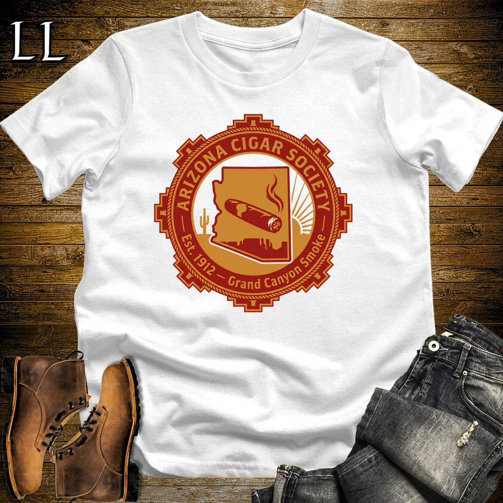 Arizona Cigar Society Softstyle T Shirt White | Cigar Lover Gift Tee