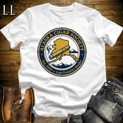 Alaska Cigar Society Softstyle T Shirt White | Cigar Lover Gift Tee