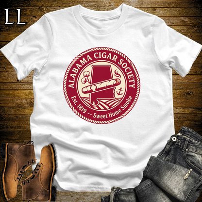 Alabama Cigar Society Softstyle T Shirt White | Cigar Lover Gift Tee