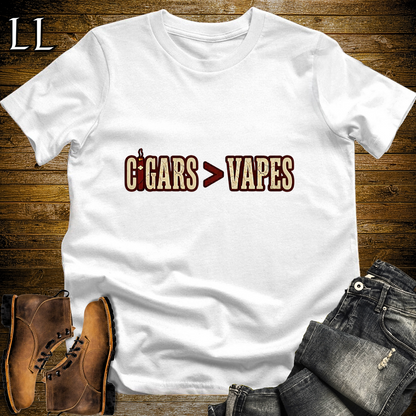 Cigars Better Than Vapes Softstyle T Shirt White | Funny Cigar Tee