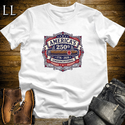 Americas 250 Cigar Flag Softstyle T Shirt White | America 250 Cigar Flag Tee