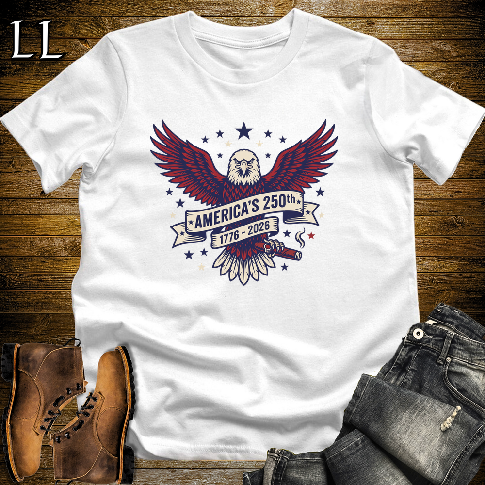 Americas 250 Cigar 1776 Softstyle T Shirt White | America 250 Cigar Tee