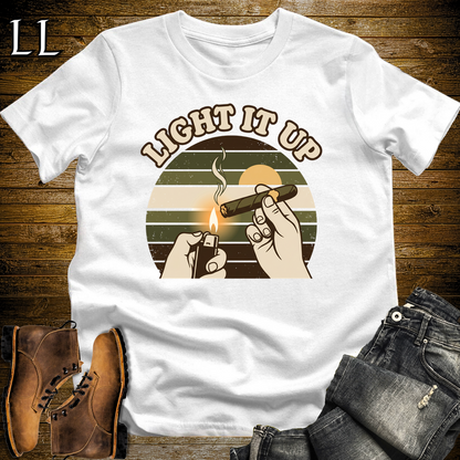 Light It Up Cigar Softstyle T Shirt White | Cigar Lover Tee