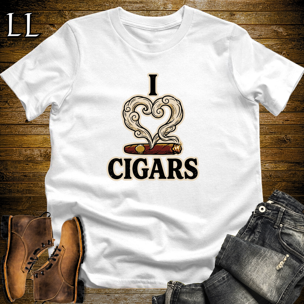 I Heart Cigars Softstyle T Shirt White | Cigar Lover Tee