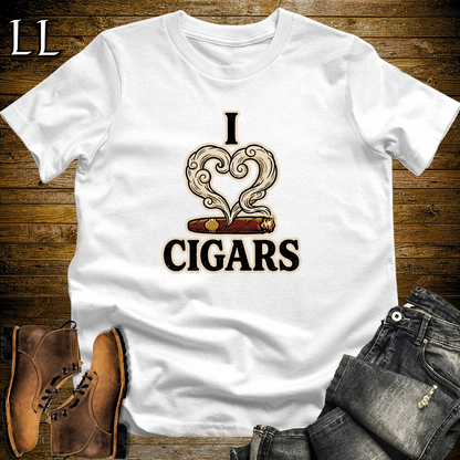 I Heart Cigars Softstyle T Shirt White | Cigar Lover Tee