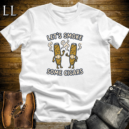 Lets Cigar Softstyle T Shirt White | Funny Cigar Tee