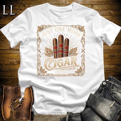 Just One More Cigar Softstyle T Shirt White | Funny Cigar Tee