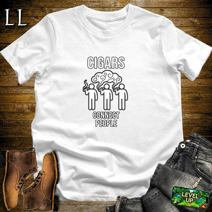 Cigars Connect People Softstyle T Shirt White | Cigar Lover Tee