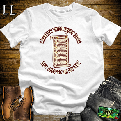 Try Every Cigar List Softstyle T Shirt White | Cigar Lover Tee