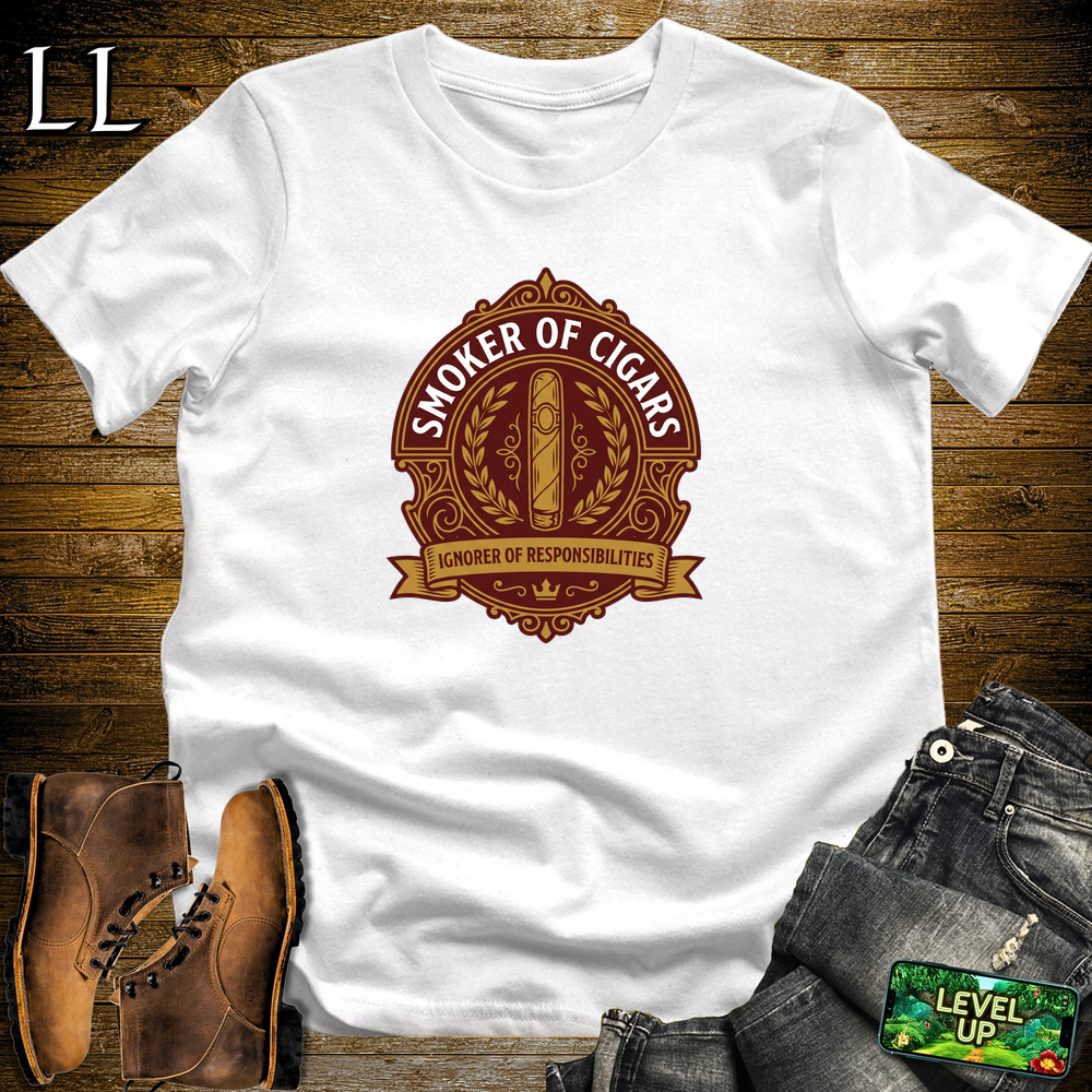 Smoker Of Cigars Softstyle T Shirt White | Cigar Lover Tee