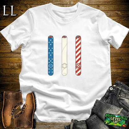 Red White And Blue Cigars Softstyle T Shirt White | Patriotic Cigar Tee