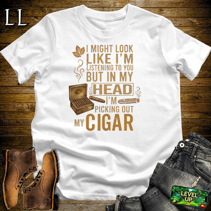 Picking Out Cigars Softstyle T Shirt White | Cigar Lover Tee