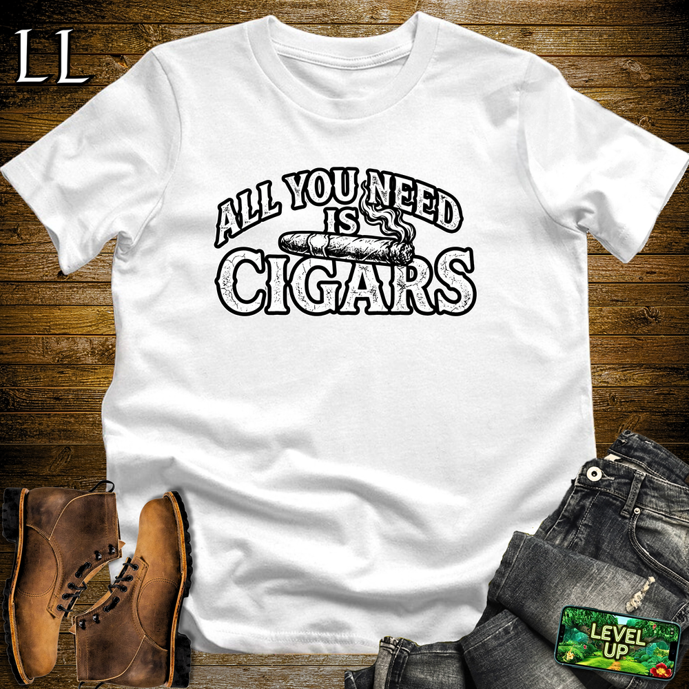 All You Need Is Cigars Softstyle T Shirt White | Cigar Lover Tee