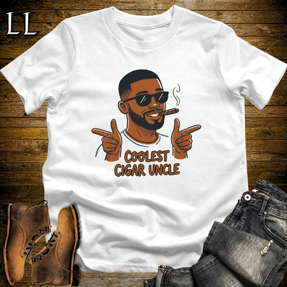 Coolest Cigar Uncle Softstyle T Shirt White | Cigar Uncle Gift Tee