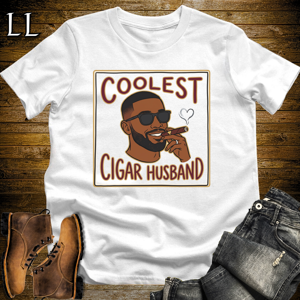 Coolest Cigar Husband Softstyle T Shirt White | Cigar Husband Tee