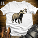 Vintage Cigar Badger Softstyle T Shirt White | Cigar Badger Tee
