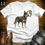 Vintage Cigar Australian Cattle Dog Softstyle T Shirt White | Cigar Australian Cattle Dog Tee