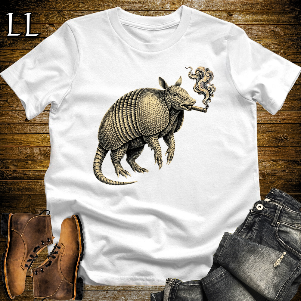 Vintage Cigar Armadillo Softstyle T Shirt White | Cigar Armadillo Tee